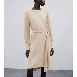 Zara soft feel belted dress